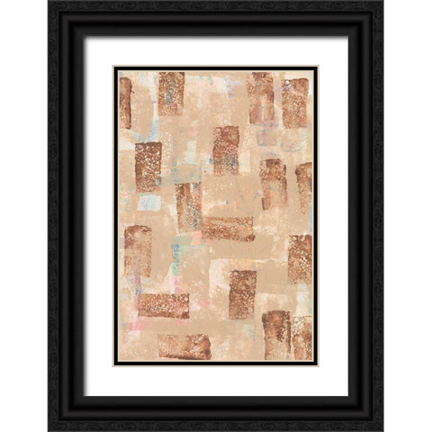 Hiding Hues II Black Ornate Wood Framed Art Print with Double Matting by Moore, Regina
