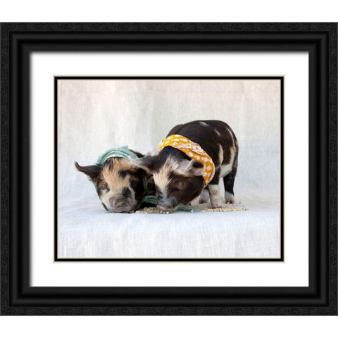 Fiona And Ferdinand IV Black Ornate Wood Framed Art Print with Double Matting by Soderman, Tania