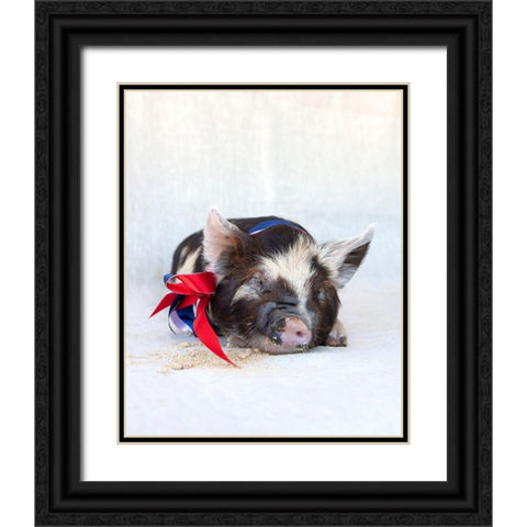 Fiona with Ribbon Black Ornate Wood Framed Art Print with Double Matting by Soderman, Tania