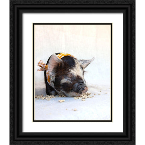 Fiona with Scarf Black Ornate Wood Framed Art Print with Double Matting by Soderman, Tania