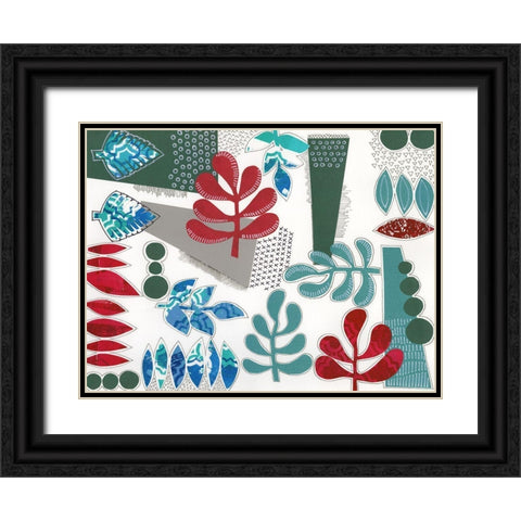 Modan I Black Ornate Wood Framed Art Print with Double Matting by Moore, Regina