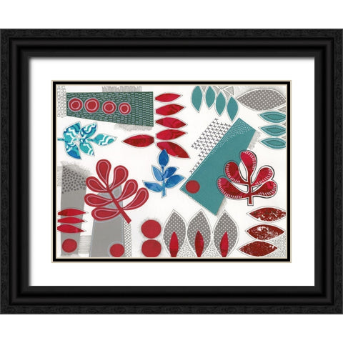 Modan II Black Ornate Wood Framed Art Print with Double Matting by Moore, Regina