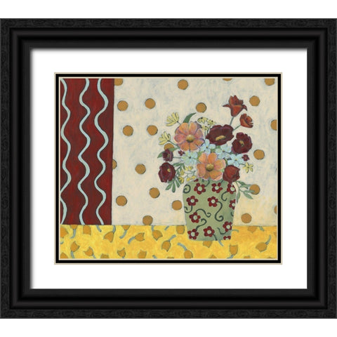 Flowerscape II Black Ornate Wood Framed Art Print with Double Matting by Moore, Regina