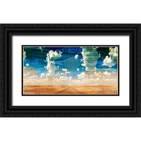 Country Road Black Ornate Wood Framed Art Print with Double Matting by Jasper, Sisa