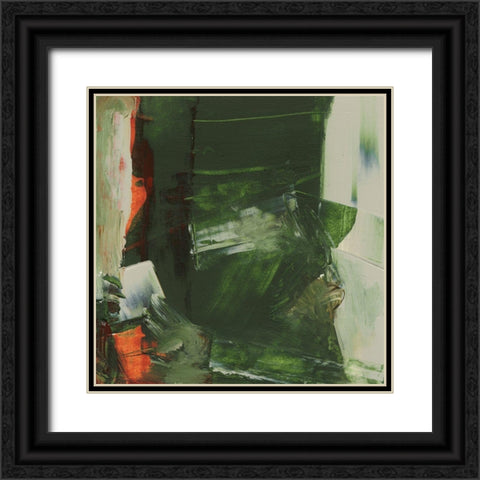 Evolve Green I Black Ornate Wood Framed Art Print with Double Matting by Gordon, Sharon