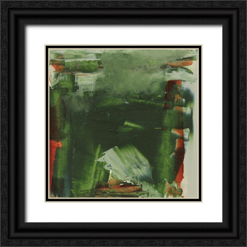 Evolve Green II Black Ornate Wood Framed Art Print with Double Matting by Gordon, Sharon