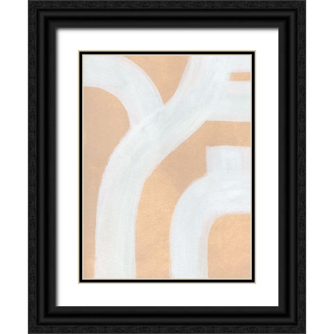 Neutral Winding Paths I Black Ornate Wood Framed Art Print with Double Matting by Green, Jacob