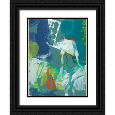 Tropical Graphics IV Black Ornate Wood Framed Art Print with Double Matting by Combs, Joyce