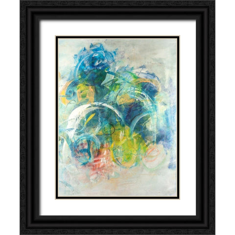 Silent Energy I Black Ornate Wood Framed Art Print with Double Matting by Combs, Joyce