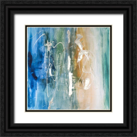 Salty Sea I Black Ornate Wood Framed Art Print with Double Matting by Combs, Joyce
