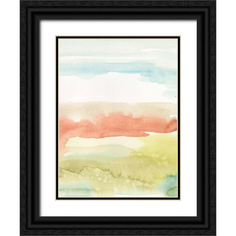 Blushing Sunrise II Black Ornate Wood Framed Art Print with Double Matting by Longley, Alicia