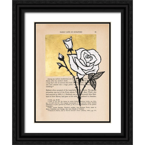 Floral Diary III Black Ornate Wood Framed Art Print with Double Matting by Lam, Vanna