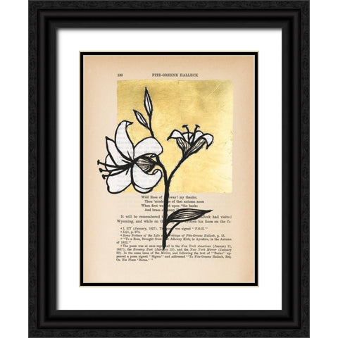 Floral Diary IV Black Ornate Wood Framed Art Print with Double Matting by Lam, Vanna