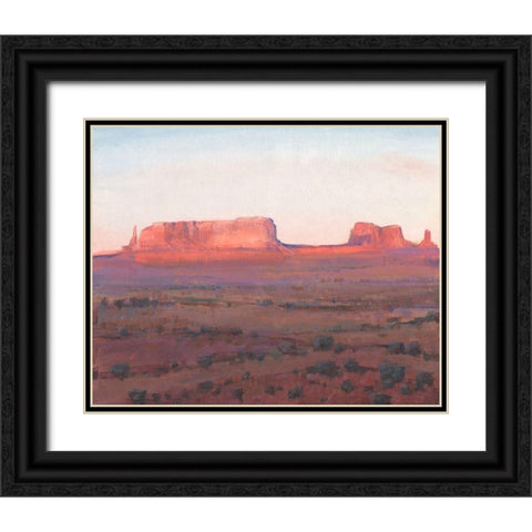Red Rocks at Dusk I Black Ornate Wood Framed Art Print with Double Matting by OToole, Tim