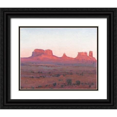 Red Rocks at Dusk II Black Ornate Wood Framed Art Print with Double Matting by OToole, Tim