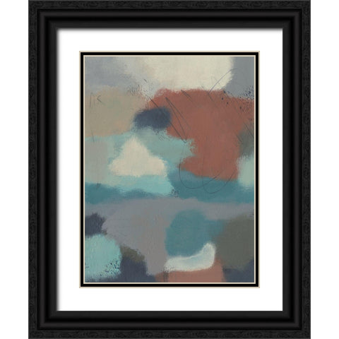 Floating By I Black Ornate Wood Framed Art Print with Double Matting by Moore, Regina