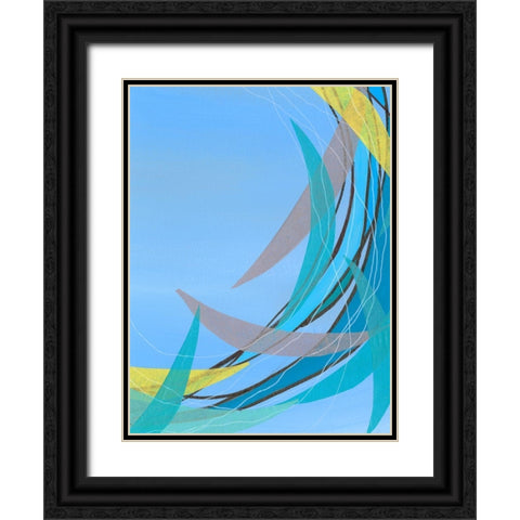 Circulating Flow II Black Ornate Wood Framed Art Print with Double Matting by Moore, Regina