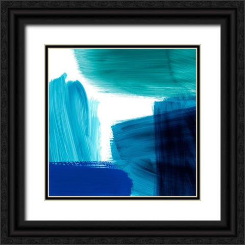 Seastrokes IV Black Ornate Wood Framed Art Print with Double Matting by Borges, Victoria