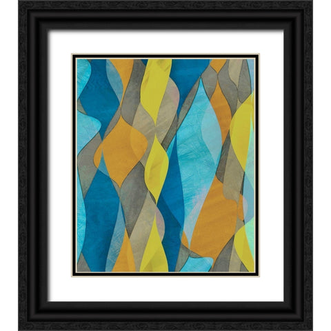 Colorful Cascade I Black Ornate Wood Framed Art Print with Double Matting by Saunders, Alonzo