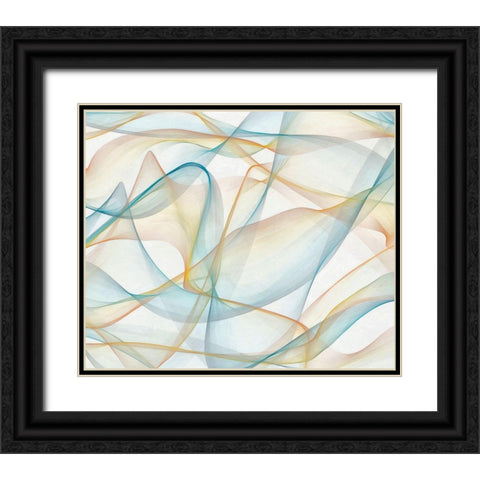 Curves and Waves V Black Ornate Wood Framed Art Print with Double Matting by Saunders, Alonzo