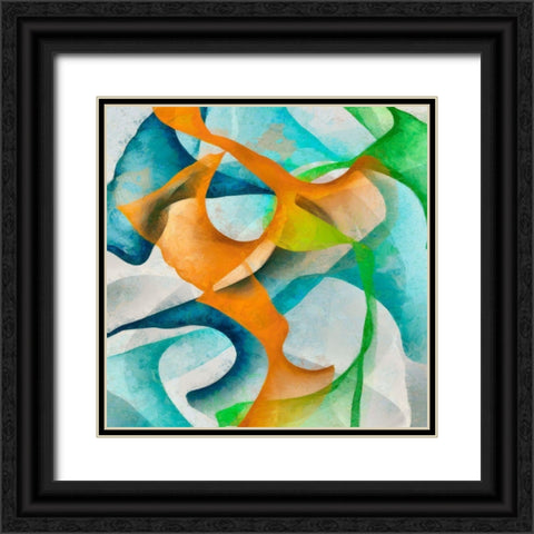 Bright Happy Thoughts II Black Ornate Wood Framed Art Print with Double Matting by Saunders, Alonzo