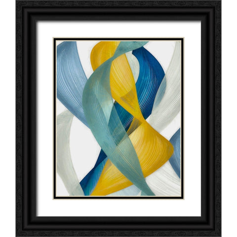 Horizontal Bands I Black Ornate Wood Framed Art Print with Double Matting by Saunders, Alonzo