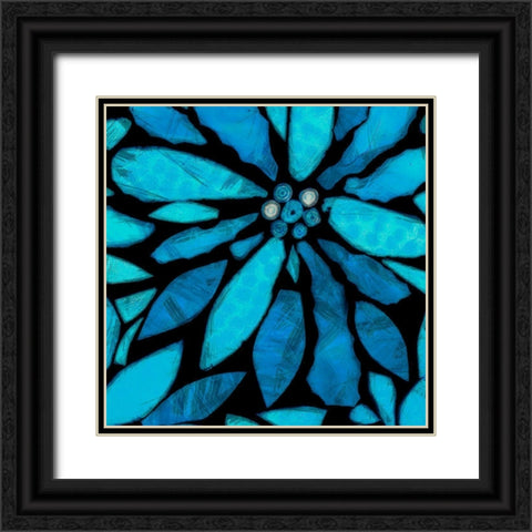 Black and Blue II Black Ornate Wood Framed Art Print with Double Matting by Saunders, Alonzo