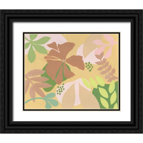 Neutral Blooms IV Black Ornate Wood Framed Art Print with Double Matting by Moore, Regina