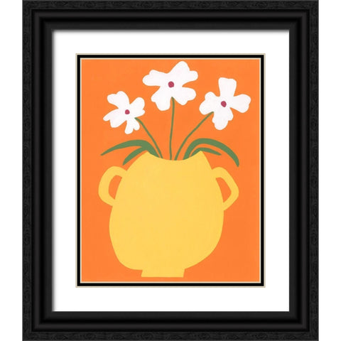 Modern Blooms II Black Ornate Wood Framed Art Print with Double Matting by Moore, Regina