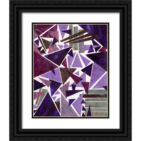 Purple Dream II Black Ornate Wood Framed Art Print with Double Matting by Moore, Regina