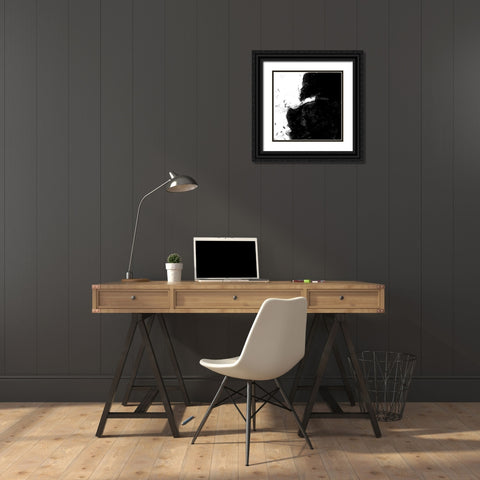Sketchy I Black Ornate Wood Framed Art Print with Double Matting by Saunders, Alonzo