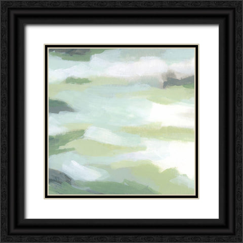 Strata Field V Black Ornate Wood Framed Art Print with Double Matting by Vess, June Erica