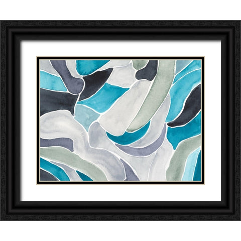 Subtle Billows I Black Ornate Wood Framed Art Print with Double Matting by Moore, Regina