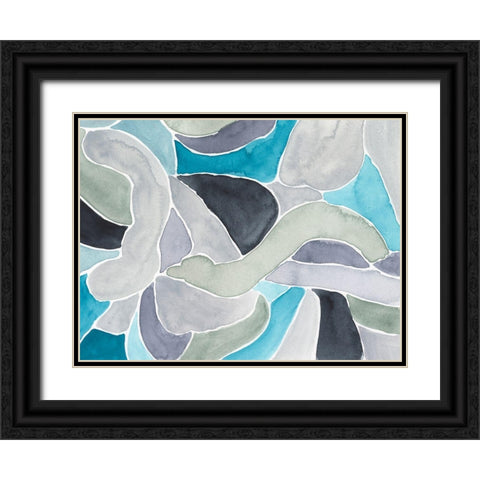 Subtle Billows II Black Ornate Wood Framed Art Print with Double Matting by Moore, Regina