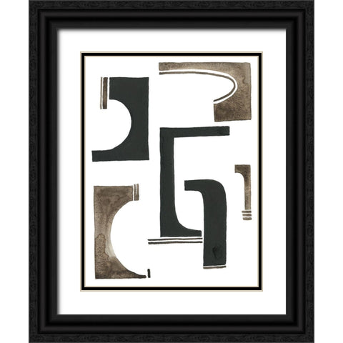 Midway I Black Ornate Wood Framed Art Print with Double Matting by Moore, Regina