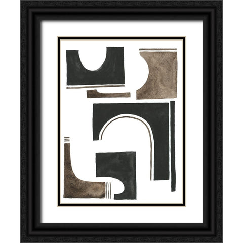 Midway II Black Ornate Wood Framed Art Print with Double Matting by Moore, Regina