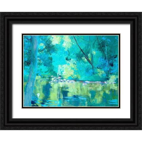 Housatonic River Black Ornate Wood Framed Art Print with Double Matting by Sweetwater