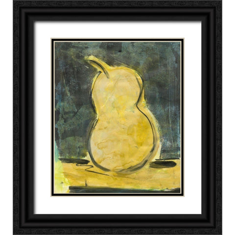 Urban Pear I Black Ornate Wood Framed Art Print with Double Matting by Combs, Joyce