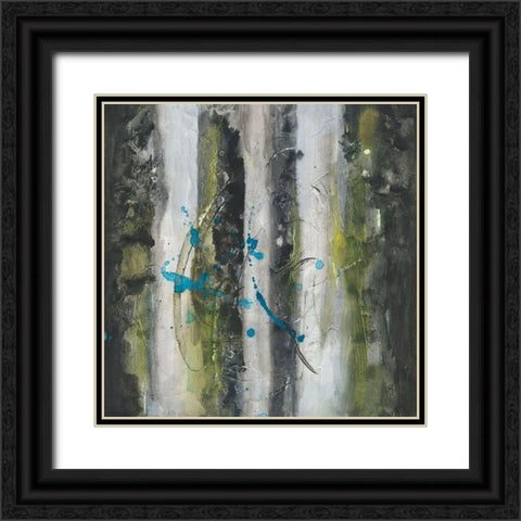 Electric Currents I Black Ornate Wood Framed Art Print with Double Matting by Combs, Joyce