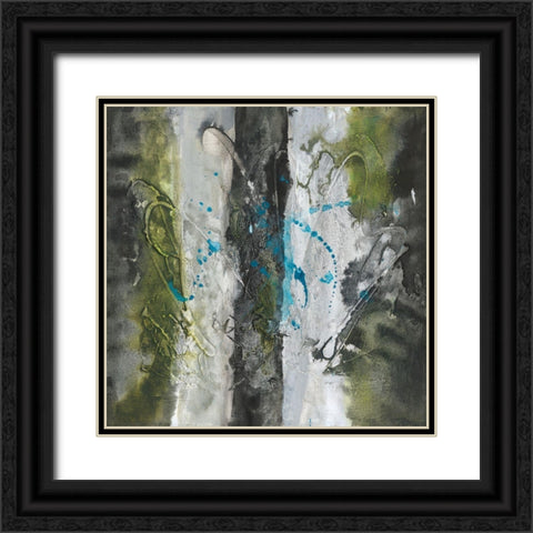 Electric Currents II Black Ornate Wood Framed Art Print with Double Matting by Combs, Joyce