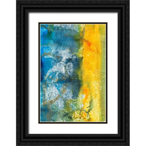 Aquatic Energy II Black Ornate Wood Framed Art Print with Double Matting by Combs, Joyce