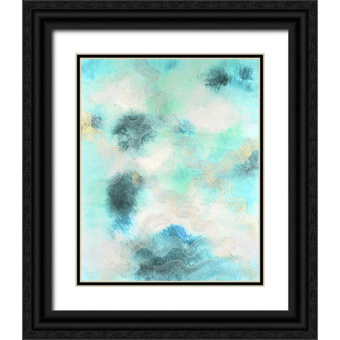 Blue Shift I Black Ornate Wood Framed Art Print with Double Matting by Lam, Vanna