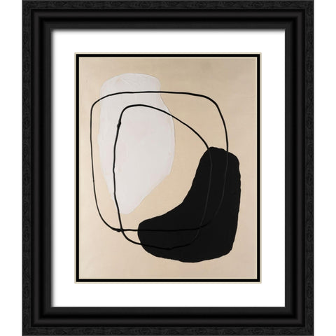 Avant Mod I Black Ornate Wood Framed Art Print with Double Matting by Lam, Vanna