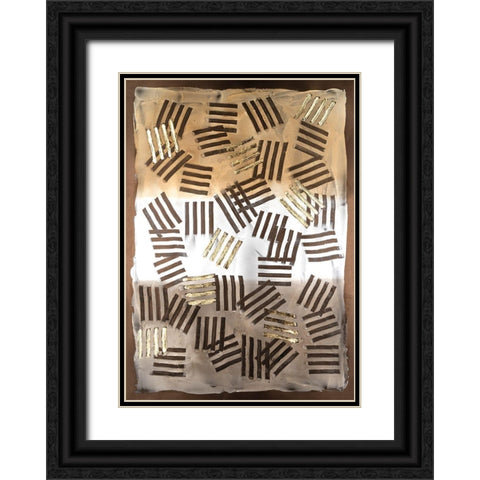 Raffia Palm I Black Ornate Wood Framed Art Print with Double Matting by Lam, Vanna