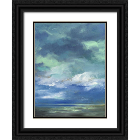 Island Morning Black Ornate Wood Framed Art Print with Double Matting by Finch, Sheila