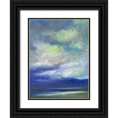Island Dusk Black Ornate Wood Framed Art Print with Double Matting by Finch, Sheila