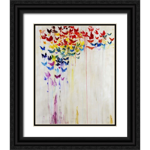 Orchid Spectrum II Black Ornate Wood Framed Art Print with Double Matting by Maas, Jodi