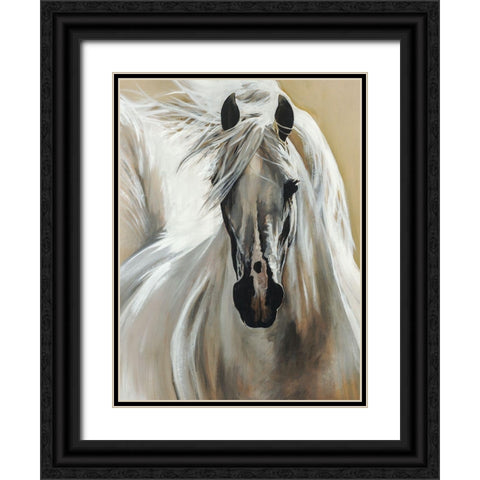 White Night Black Ornate Wood Framed Art Print with Double Matting by Edmunds, Sydney