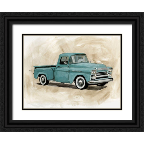 Pickup III Black Ornate Wood Framed Art Print with Double Matting by Barnes, Victoria