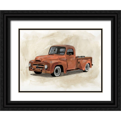 Pickup IV Black Ornate Wood Framed Art Print with Double Matting by Barnes, Victoria